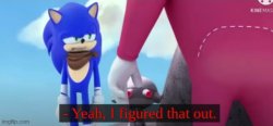 sonic boom yeah i figured that out Meme Template