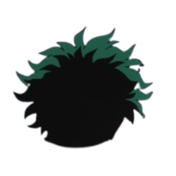 back of deku's hair Meme Template