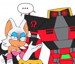 rouge and omega dot dot dot Meme Template