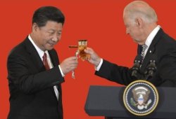 Biden and Xi Jinping toast Meme Template