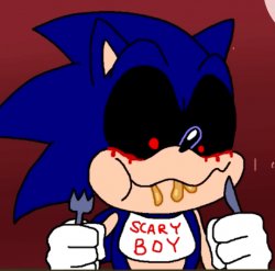 Sonic EXE Likes Chicken Alfredo Meme Template