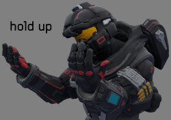 Halo Spartan Fred-104 Hold Up Meme Template