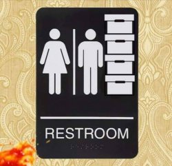 Trump Mar a Lago restroom with boxes and ketchup Meme Template