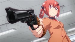 Anime Girl Holding Gun Meme Template