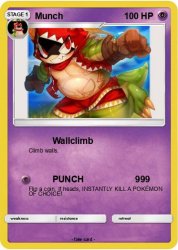 Overpowered Pokémon card Meme Template