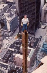 Man on beam Meme Template