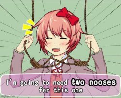 DDLC two nooses Meme Template