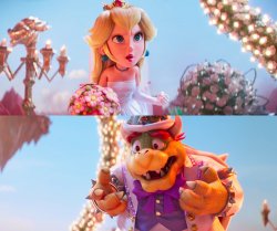 Princess Peach and Bowser Wedding Meme Template