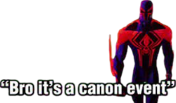 Bro it’s a canon event Meme Template