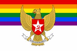 LGBT Communist Indonesia flag Meme Template