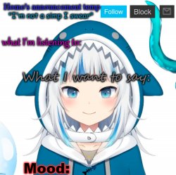 Homo's Gawr Gura-themed temp Meme Template