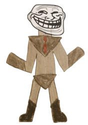 Mr. Trollface transparent (DarthTricera version) empty hands Meme Template
