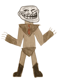Mr. Trollface transparent (DarthTricera version) Meme Template