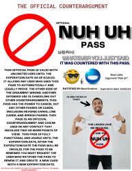 BackStabbers_Official Nuh uh pass Meme Template