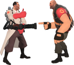 Heavy and medic Meme Template