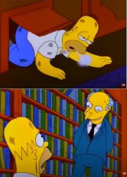 Simpson crawling Meme Template