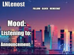 LNLenost's Announcement Template Meme Template