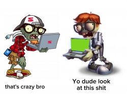 Plants vs zombies computer Meme Template