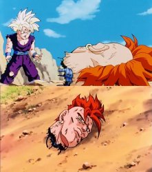 Gohan and Android 16 Meme Template
