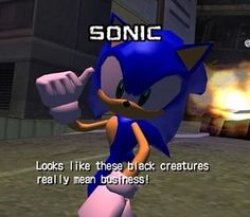 sonic looks like these black creatures really mean business Meme Template