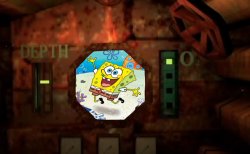 Spongebob in iron lung Meme Template