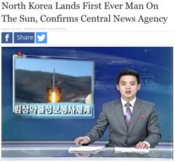 North Korea lands man on the sun Meme Template