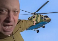 Yevgeny Prigozhin Pointing at Russian Helicopter Meme Template
