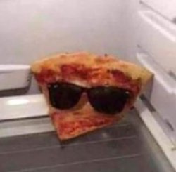 pizza w sunglasses Meme Template