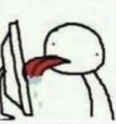 licking the screen Meme Template