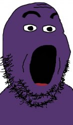 McDonald's Grimace soyjak Meme Template