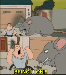 Joe Swanson VS Rat Meme Template