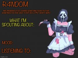 r4nd0m announcement template v2 Meme Template