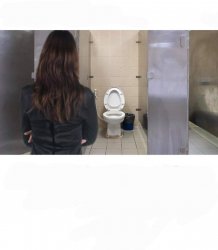 Womens Public Restroom Meme Template