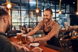 bartender serving drink Meme Template