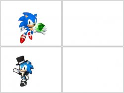 Tuxedo Classic Sonic Meme Template