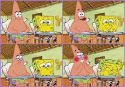 Patrick and sponge bob Meme Template