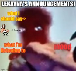 lekayna announcement template Meme Template