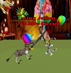 King Julien VS Afro Circus Meme Template