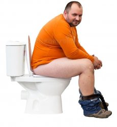 Man sitting on toilet Meme Template