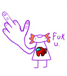 A true badly drawn axolotl Meme Template