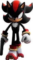 shadow the hedgehog walking with gun Meme Template