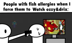 Common fish allergic person L Meme Template