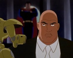 STAS Superman behind Luthor Meme Template