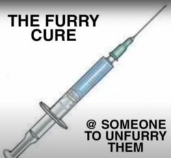 FURRY CURE Meme Template