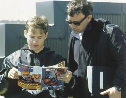 Tobey Maguire and Sam Raimi reading Ultimate Spider-Man Meme Template