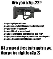 Are you a Zip .22? Meme Template