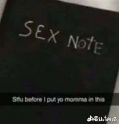 sex note Meme Template
