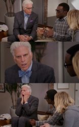 Good place existential Meme Template