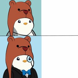 Fancy penguin Meme Template