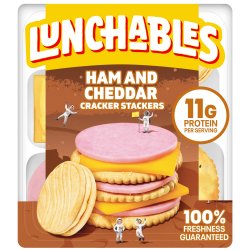 Lunchables Ham & Cheddar Cheese Cracker Stackers Snack Kit Kids Meme Template